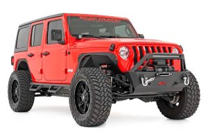 Jeep Wrangler Unlimited Fender Delete Kit - Front + Rear - Rough Country - Black - '18-'23